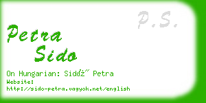 petra sido business card